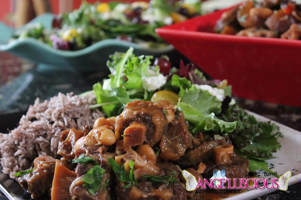 Braised Oxtails, Lima Beans with Burnt Cow skin